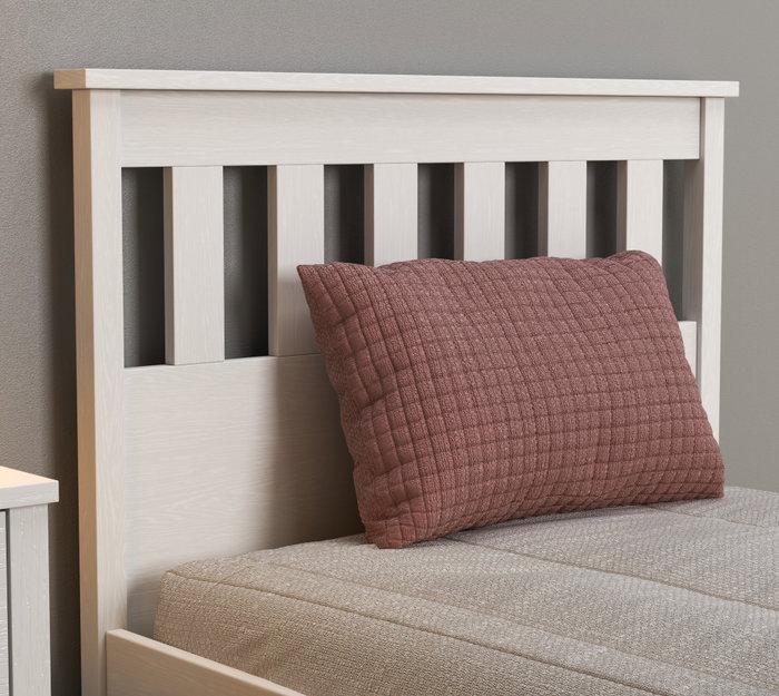 Hanah Home FRN-20064 Cama Doble Tablero de partículas melaminado Madera y Blanco 195x95x100 cm